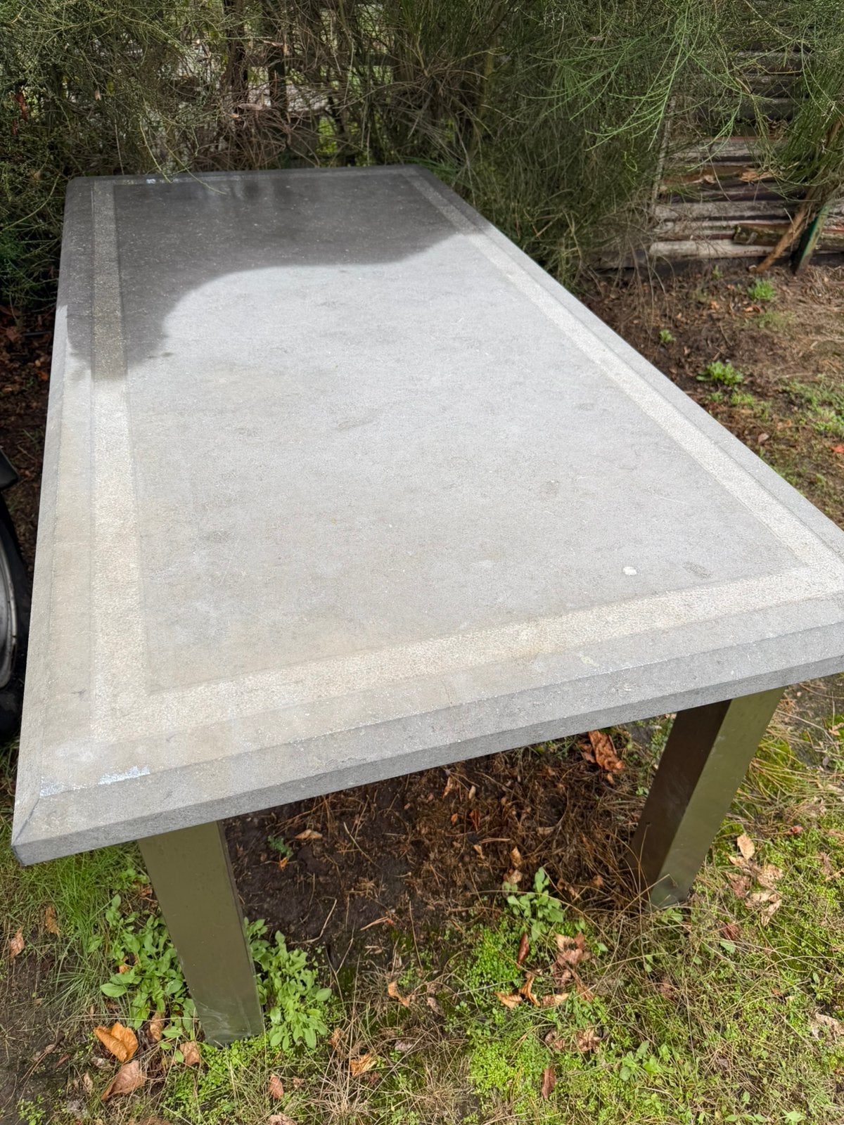 Mooie arduinen buitentafel, Tuin en Terras, Ophalen, Zo goed als nieuw, Rechthoekig, Overige materialen