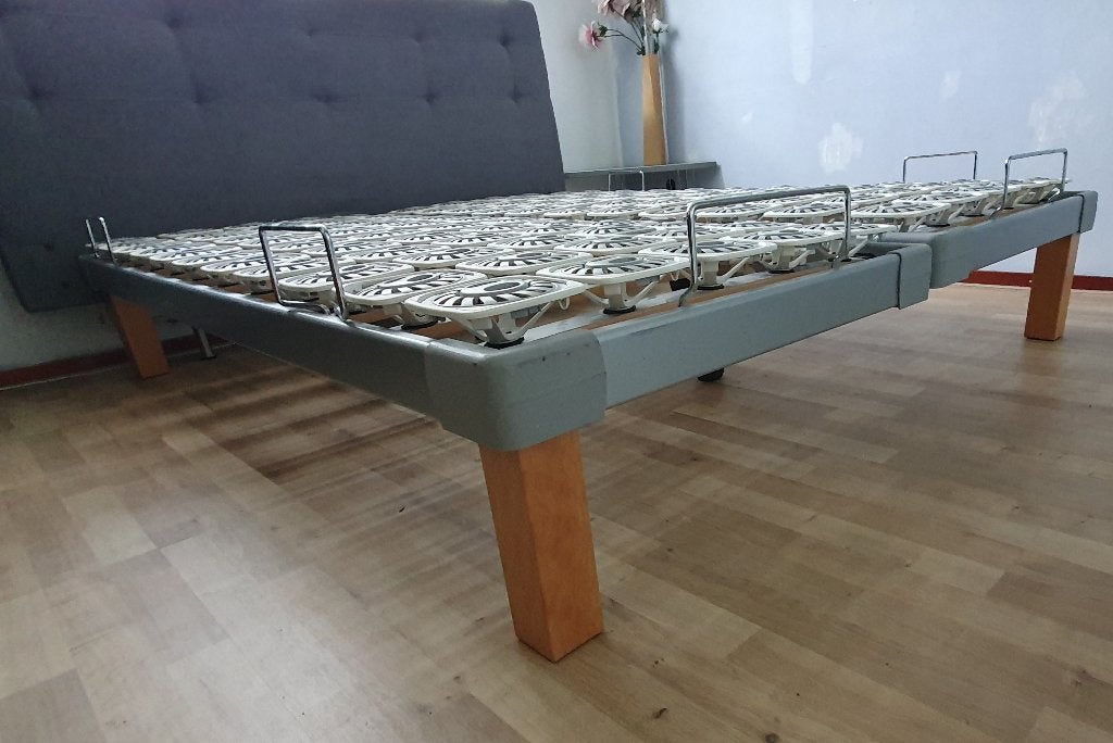Compleet Tempur bed160x200 cm, Huis en Inrichting, Ophalen, Verstelbaar, Tweepersoons, Zo goed als nieuw