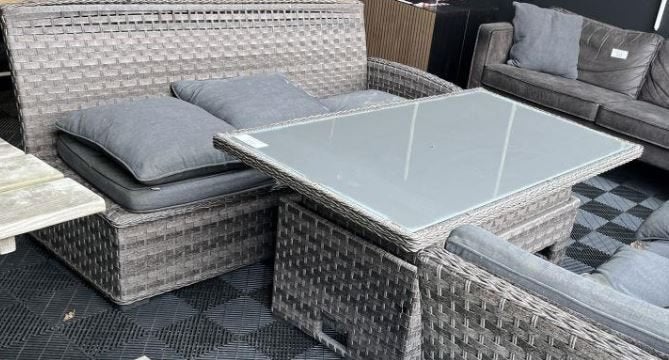 loungeset, Tuin en Terras, Ophalen, Gebruikt, Eettafel, 6 zitplaatsen