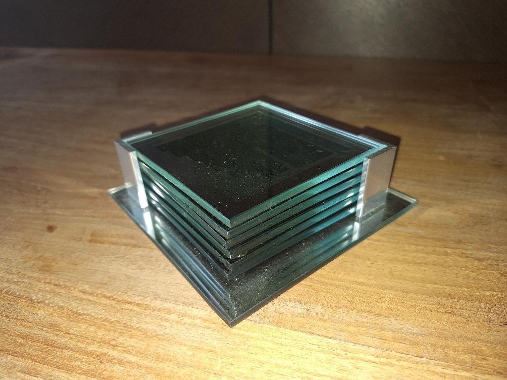 Sous verre Inox et verre, Enlèvement, Comme neuf, Verre ou Tasse