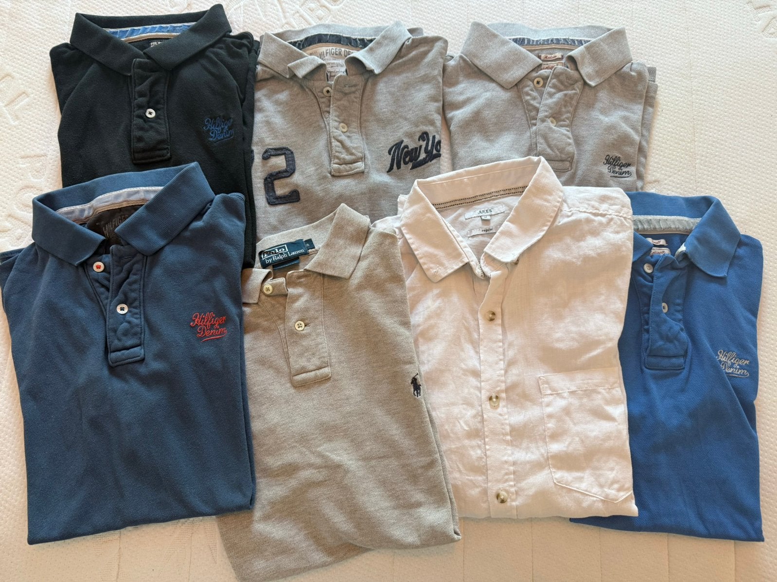 Lot polos et chemises (Tommy Hilfiger, Ralph Lauren, Jules), Enlèvement ou Envoi, Porté, Taille 48/50 (M)
