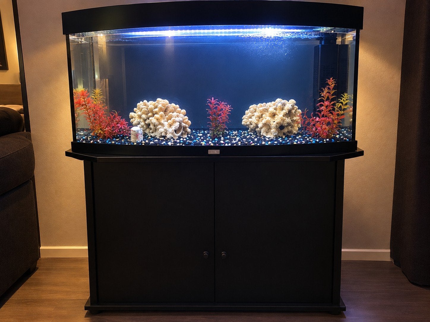 200 liter aquarium met kast+ verlichting+ decoratie+pomp, Animaux & Accessoires, Neuf, Decoratie, Pompe, Enlèvement