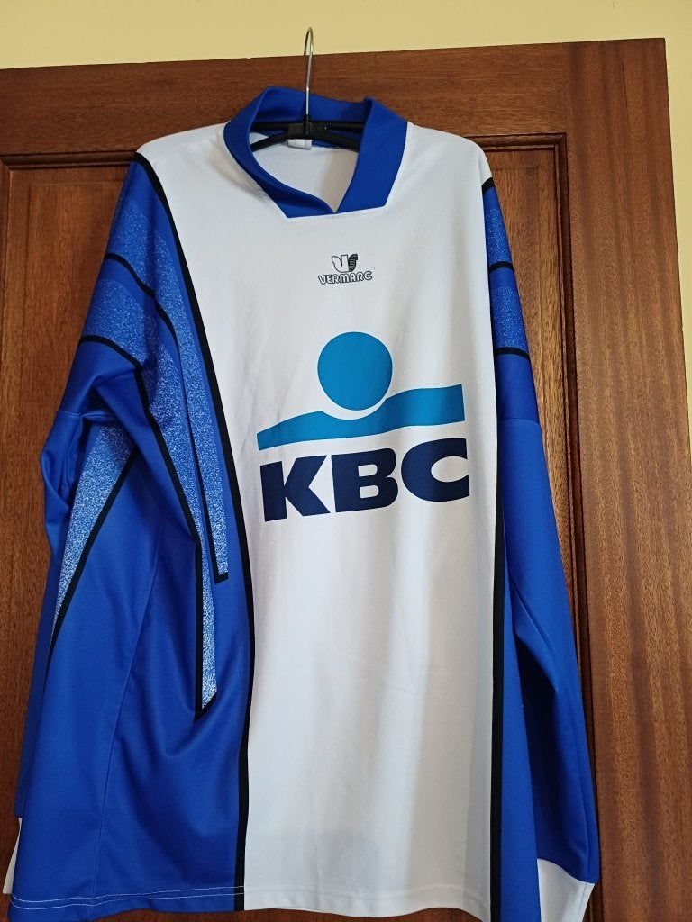 Vermarc fietsshirt met lange mouwen - KBC Team Blue XL, Fietsen en Brommers, Fietsaccessoires | Fietskleding, Gebruikt, XL, Bovenkleding