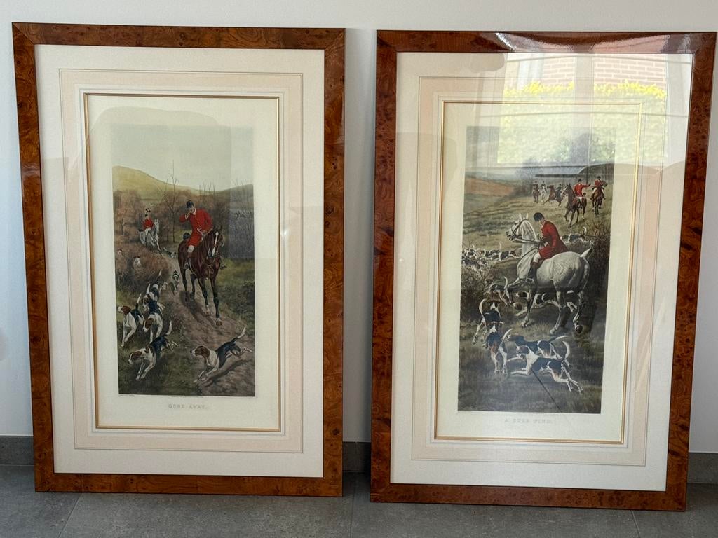 Gravures jacht.  Set, Antiek en Kunst, Ophalen