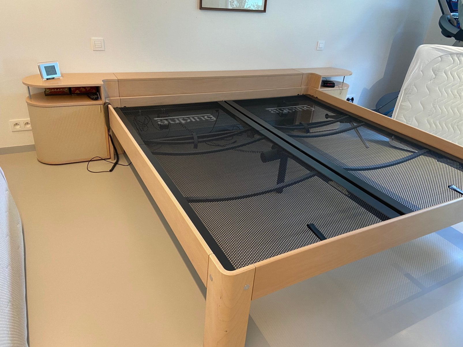 Aupingbed, Ophalen, Beige, Tweepersoons, Overige maten