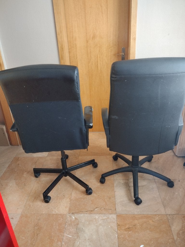 Chaise bureau, Ophalen, Gebruikt, Twee, Zwart