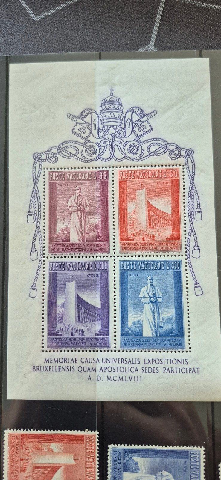 Vaticaan Expo 58, Postzegels en Munten, Postzegels | Europa | Italië, Ophalen of Verzenden, Postfris