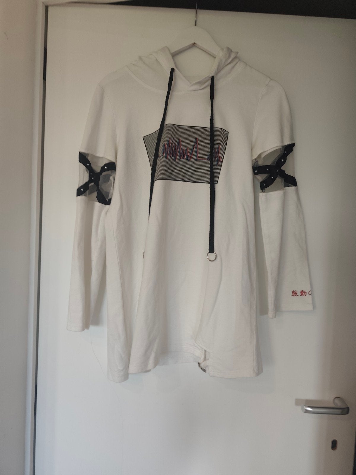 Mooi sweatshirt voor meisjes met tule en strass-hart, 100% k, Ophalen of Verzenden, Zo goed als nieuw, Maat 38/40 (M), Wit