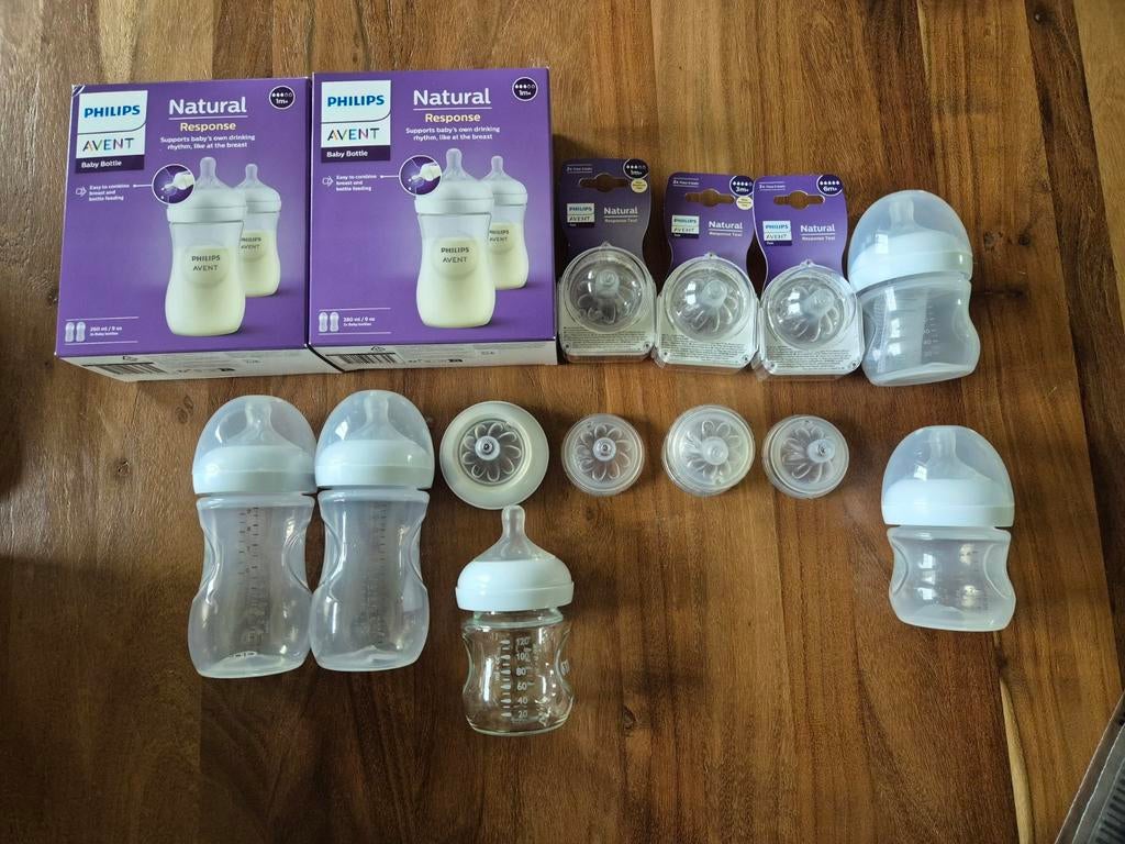 Philips avent natural response fles 330ml, 125ml + spenen, Ophalen, Zo goed als nieuw