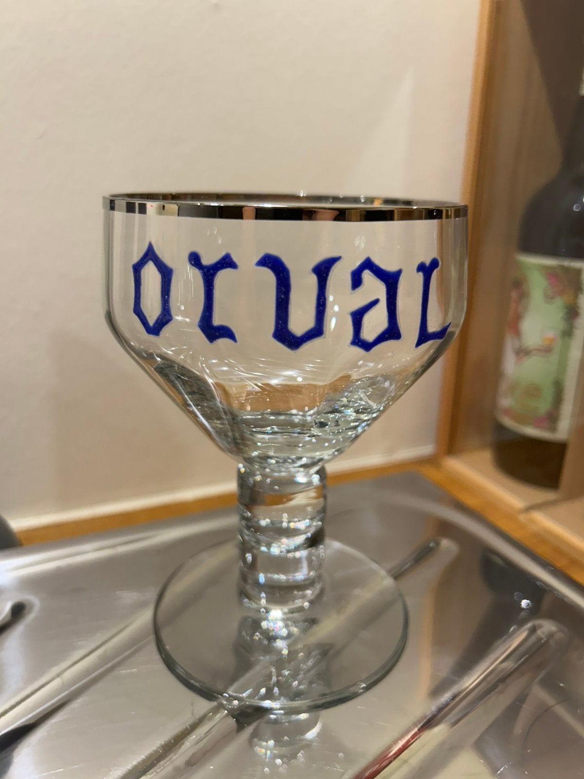 Orval vintage glas emaille letters, Verzamelen, Ophalen of Verzenden, Zo goed als nieuw