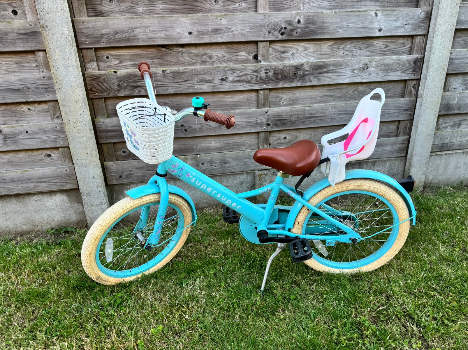 Meisjesfiets supersuper 18 inch, Fietsen en Brommers, Ophalen, Gebruikt, Terugtraprem, 16 tot 20 inch