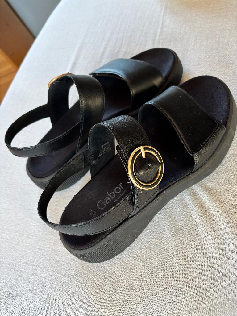 Zwarte sandalen, Ophalen, Zwart, Gabor, Nieuw