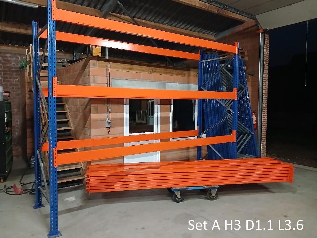 Palletstelling 3 m hoog 1,1 m diep (zéér goede staat), Ophalen of Verzenden