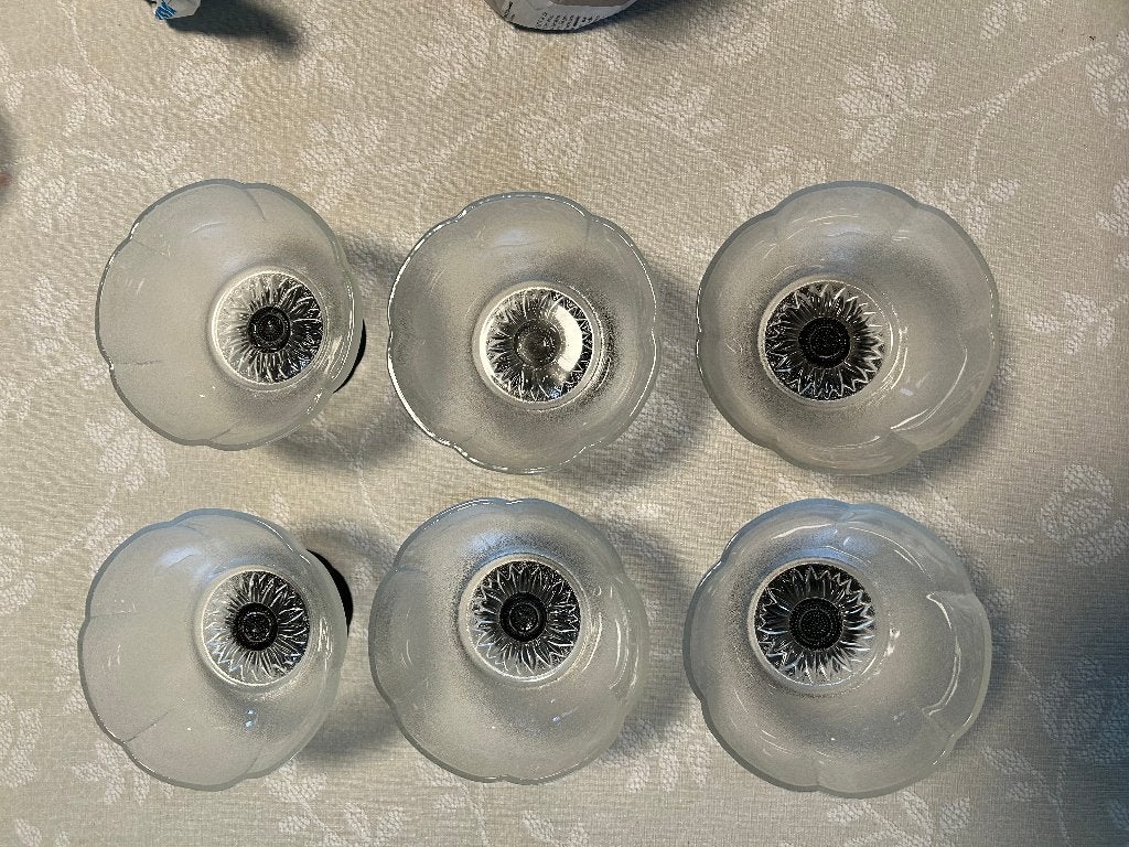 6 Prachtige ijscouppen, Maison & Meubles, Enlèvement, Comme neuf, Verre, Verre ou Verres