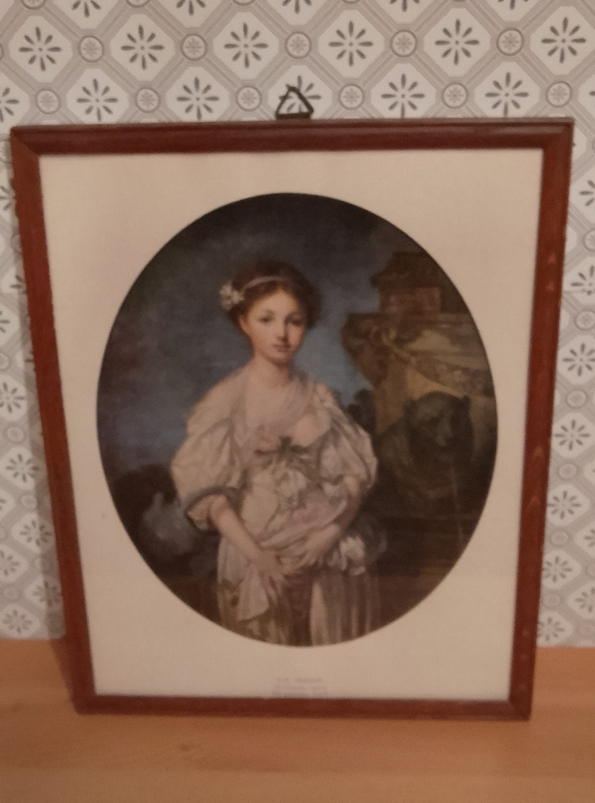 oude kader met prente, Antiek en Kunst, Ophalen