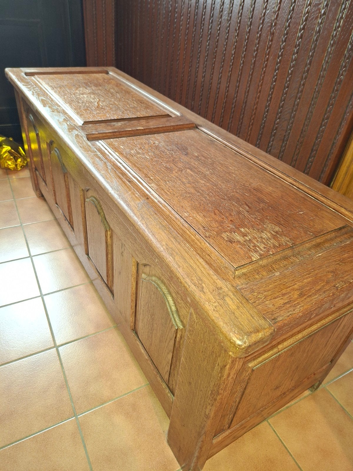 Grote houten bak (kist)., Enlèvement, Utilisé