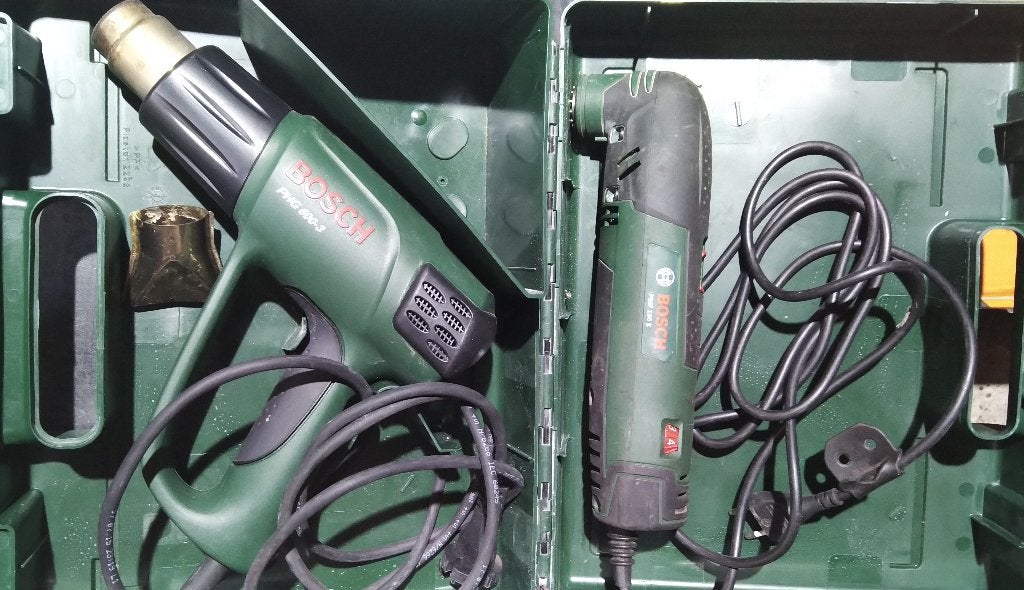 BOSCH groen. Multitool , Hetelucht, Boormachine, Lijnlaser, Doe-het-zelf en Bouw, Ophalen of Verzenden, Gebruikt