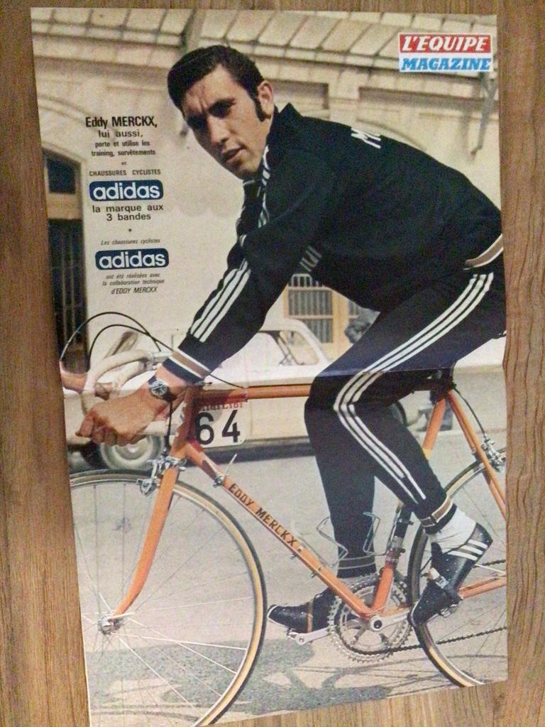 wielerposter team molteni adidas eddy merckx, Verzenden, Zo goed als nieuw