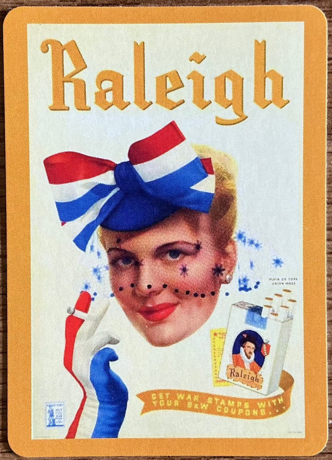 Splk CIGARETTES RALEIGH, Verzamelen, Ophalen of Verzenden, Zo goed als nieuw, Speelkaart(en)