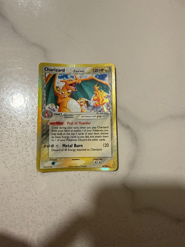 Pokemon kaart: Charizard, Ophalen of Verzenden, Gebruikt, Losse kaart