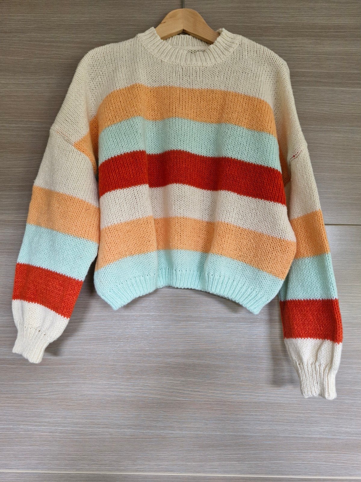 Gebreide gestreepte trui,maat L, nieuw., Meerkleurig, Maat 42/44 (L), Nieuw, Ophalen of Verzenden