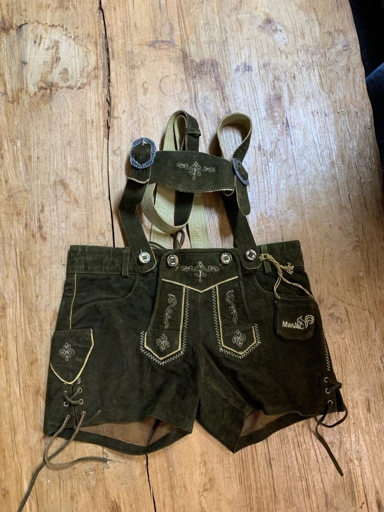 Dames Lederhosen maat 40, Taille 42/44 (L), Enlèvement ou Envoi, Comme neuf, Brun