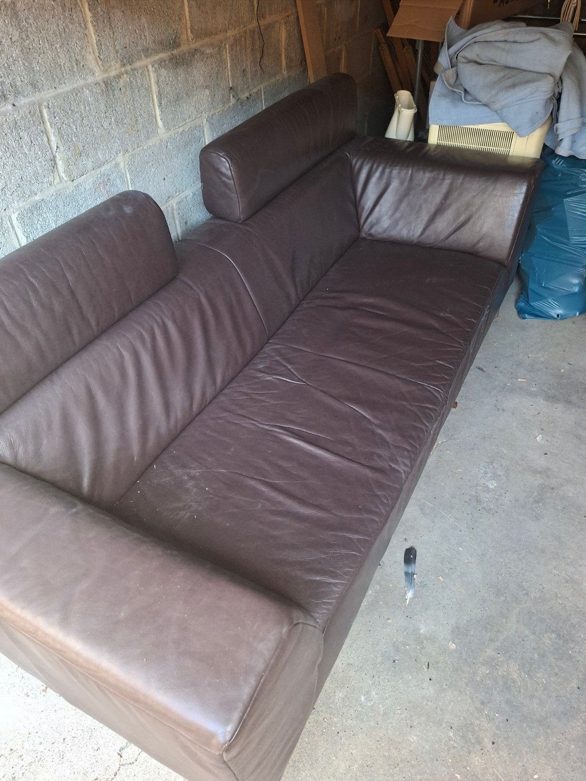 leder do kerbruine 2,5 zitbank, Huis en Inrichting, Ophalen, Leer