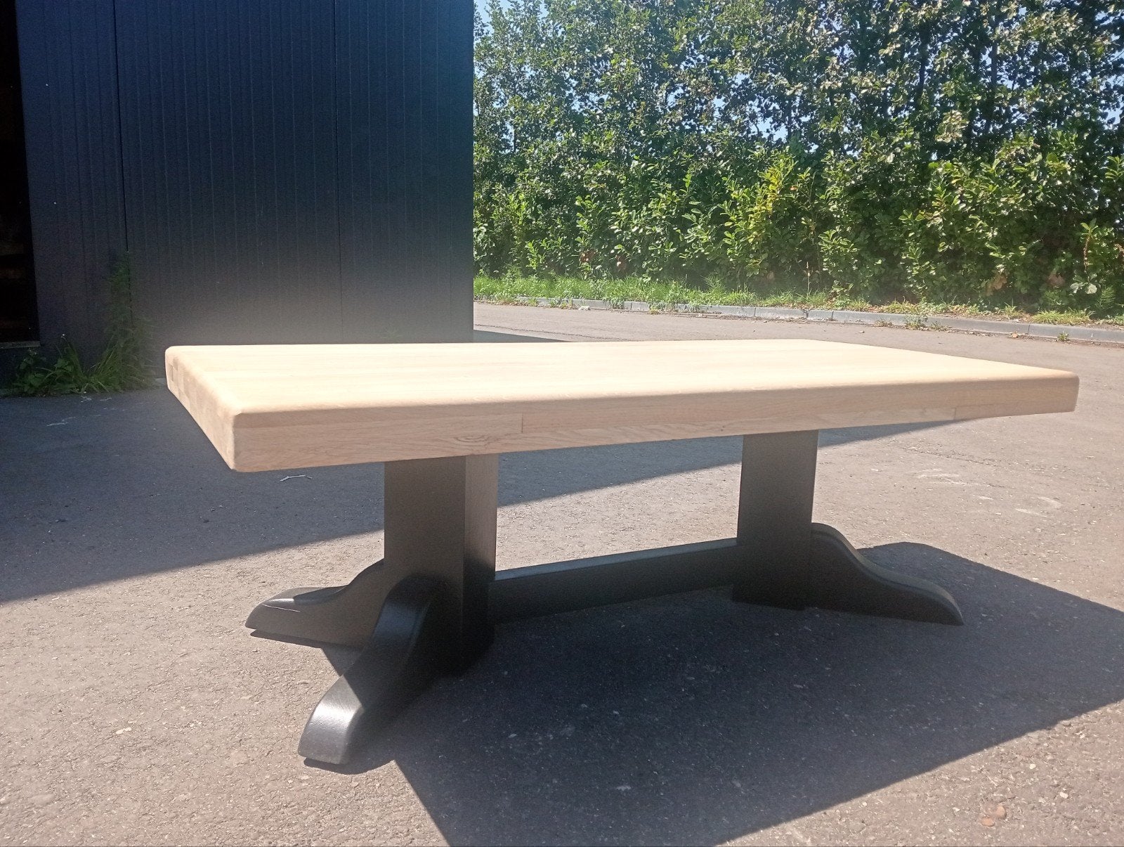 massief eiken salontafel, Huis en Inrichting, Tafels | Salontafels, Ophalen