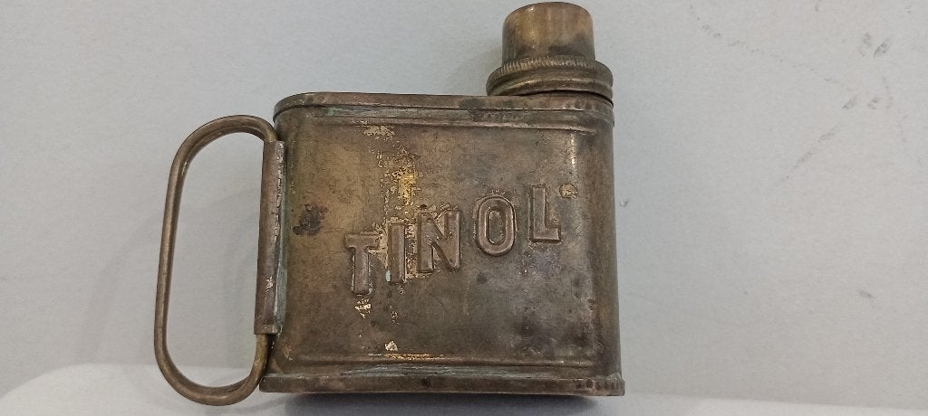 Lampe à alcool de poche Tinol laiton vintage, Antiquités & Art, Enlèvement ou Envoi
