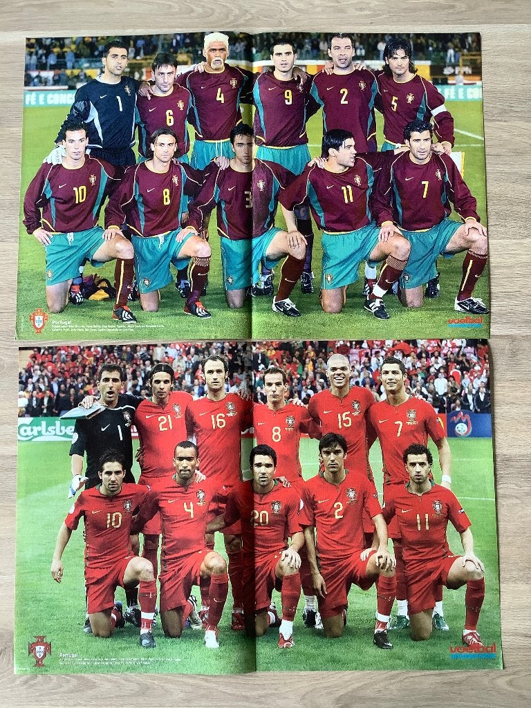 Posters nationale ploeg Portugal Jaren 2000, Ophalen of Verzenden, Zo goed als nieuw, Poster, Plaatje of Sticker