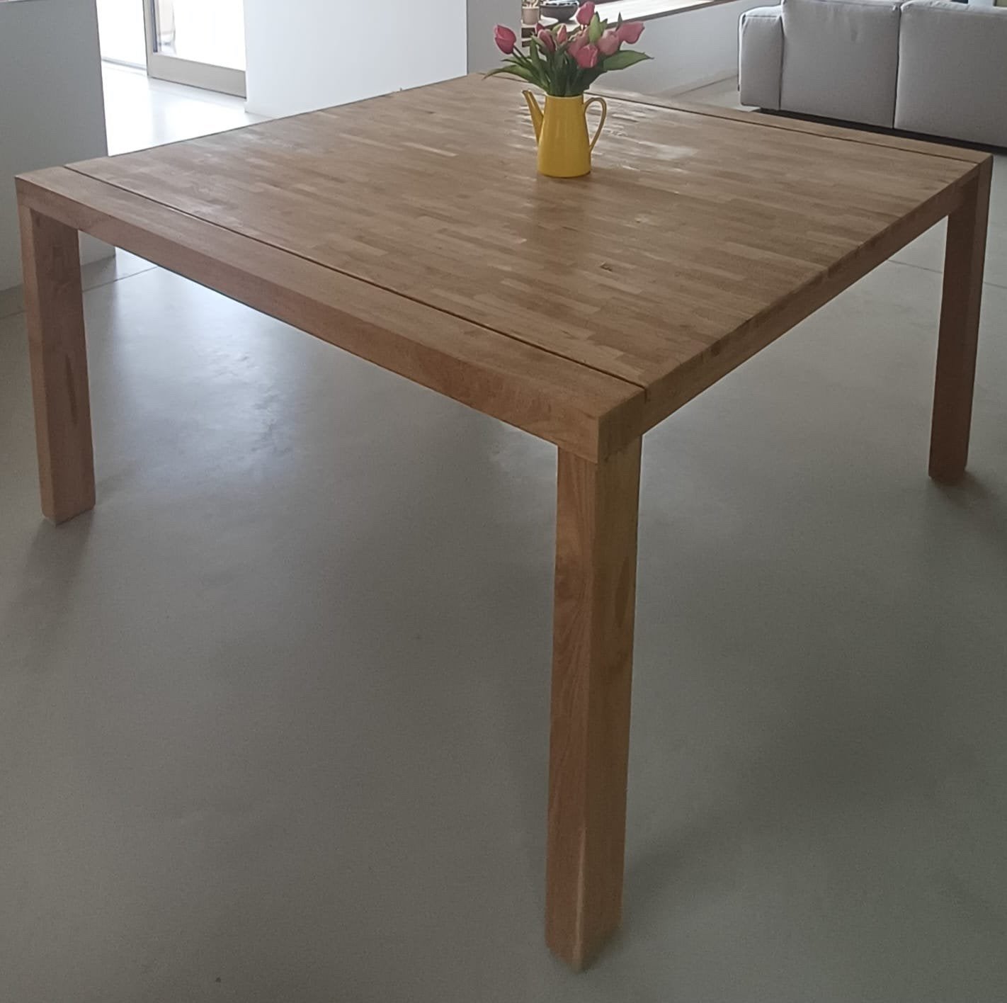 Houten eettafel 150 cm op 150 cm, 150 à 200 cm, Cinq personnes ou plus, 150 à 200 cm, Enlèvement
