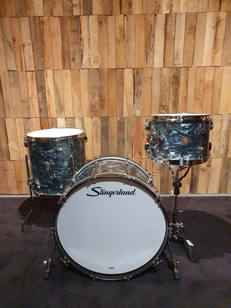 Slingerland Radio King 3pc shellset in black Diamond. Topset, Ophalen of Verzenden, Nieuw, Overige merken