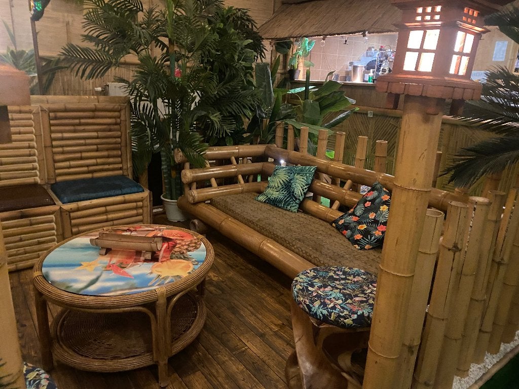 déstockage mobilier en bambou gros volume horeca, Maison & Meubles, Enlèvement, Utilisé, Bois, Bambou
