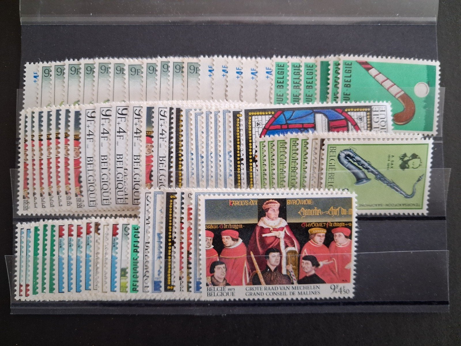 Plakzegels 9 Bfr postfris Originele gom, Verzenden, Zonder stempel, Postfris, Postfris