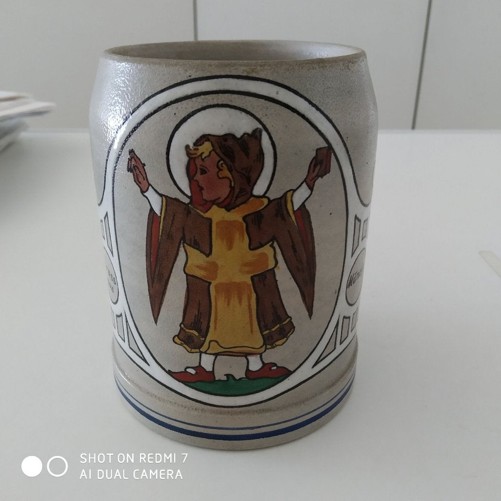 Chope à bière ancienne Gruss aus Munchen., Collections, Enlèvement ou Envoi, Utilisé, Chope(s), Autres marques