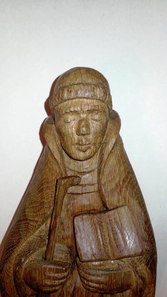 Religieus beeld/houten sculptuur vintage retro, Verzenden, 20 - 50 cm, Beeld, Hout