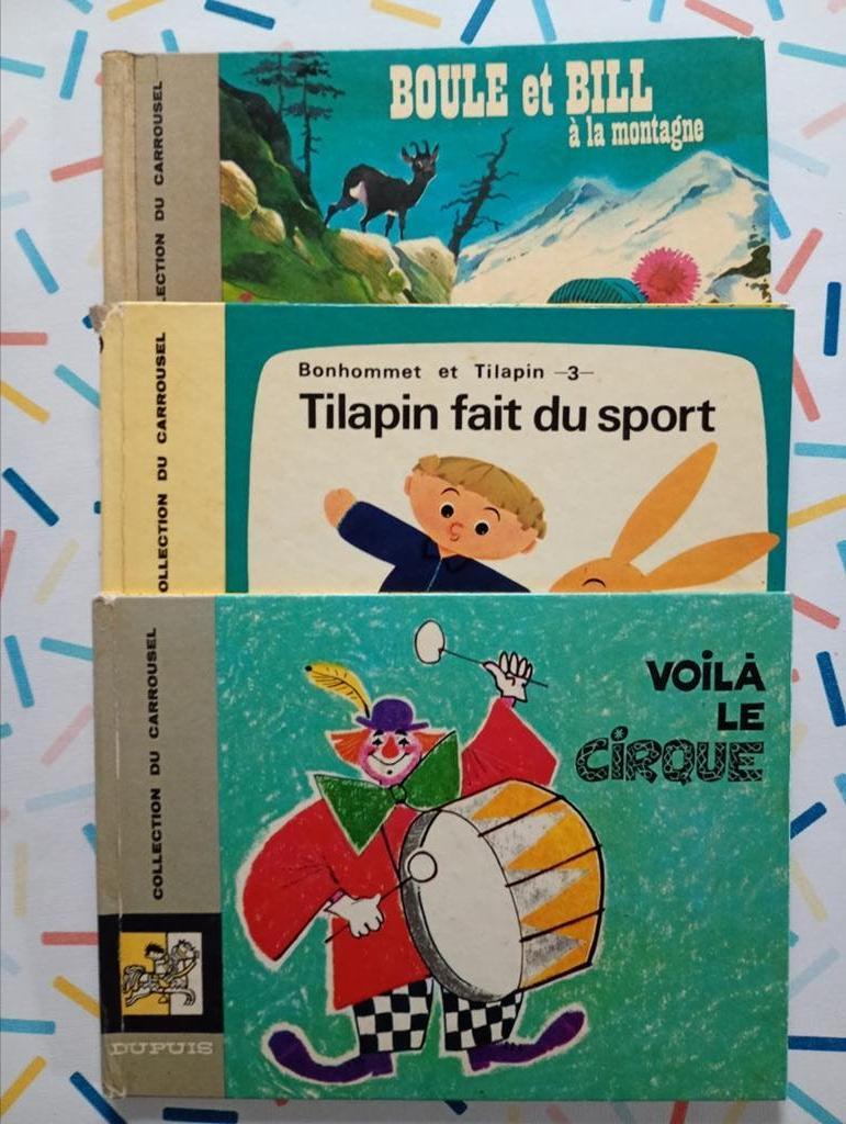Lot 3 Carrousel Cirque, Tilapin, Boule et Bill, Livres, Plusieurs BD, Enlèvement ou Envoi, Utilisé, Divers auteurs