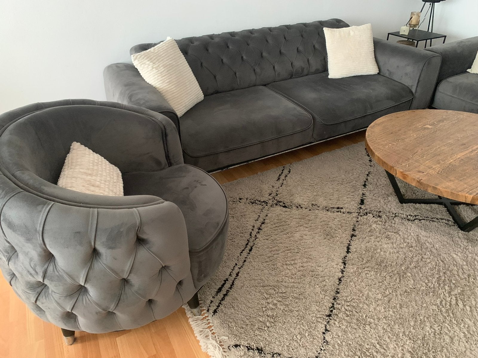 Grijze Complete zitbank salon zetel 3+2+1 zeer goede staat, Huis en Inrichting, Ophalen, Zo goed als nieuw