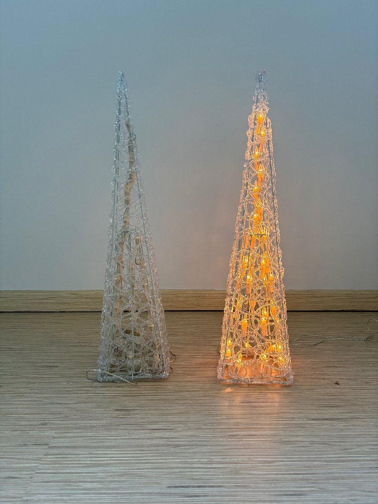 2 sfeerverlichtingstorens, Ophalen, Kunststof, Gebruikt, 60 cm