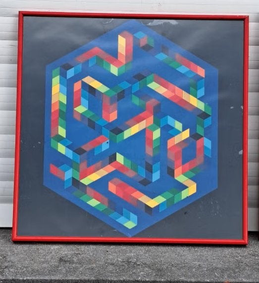 Serigraphie vasarely, Antiquités & Art, Enlèvement ou Envoi, Lithographie