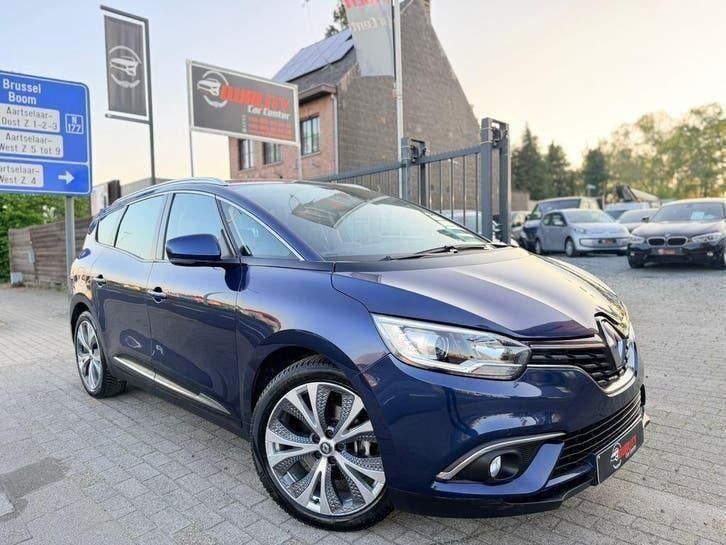 Renault Grand Scenic 2017 072000km 1.2Tce 131pk 7zitpl. Full, Voorwielaandrijving, Testrit aan huis, Monovolume, Blauw