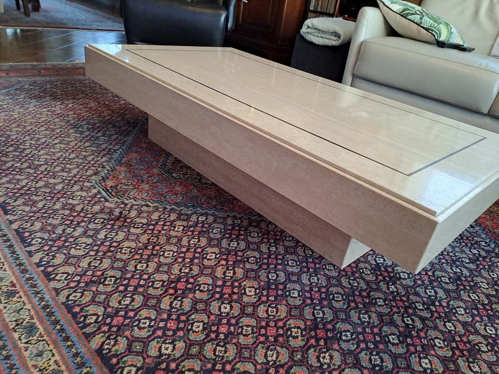 Marmeren salontafel – 130  70 cm – stijlvolle kwaliteit, Huis en Inrichting, Ophalen, Zo goed als nieuw