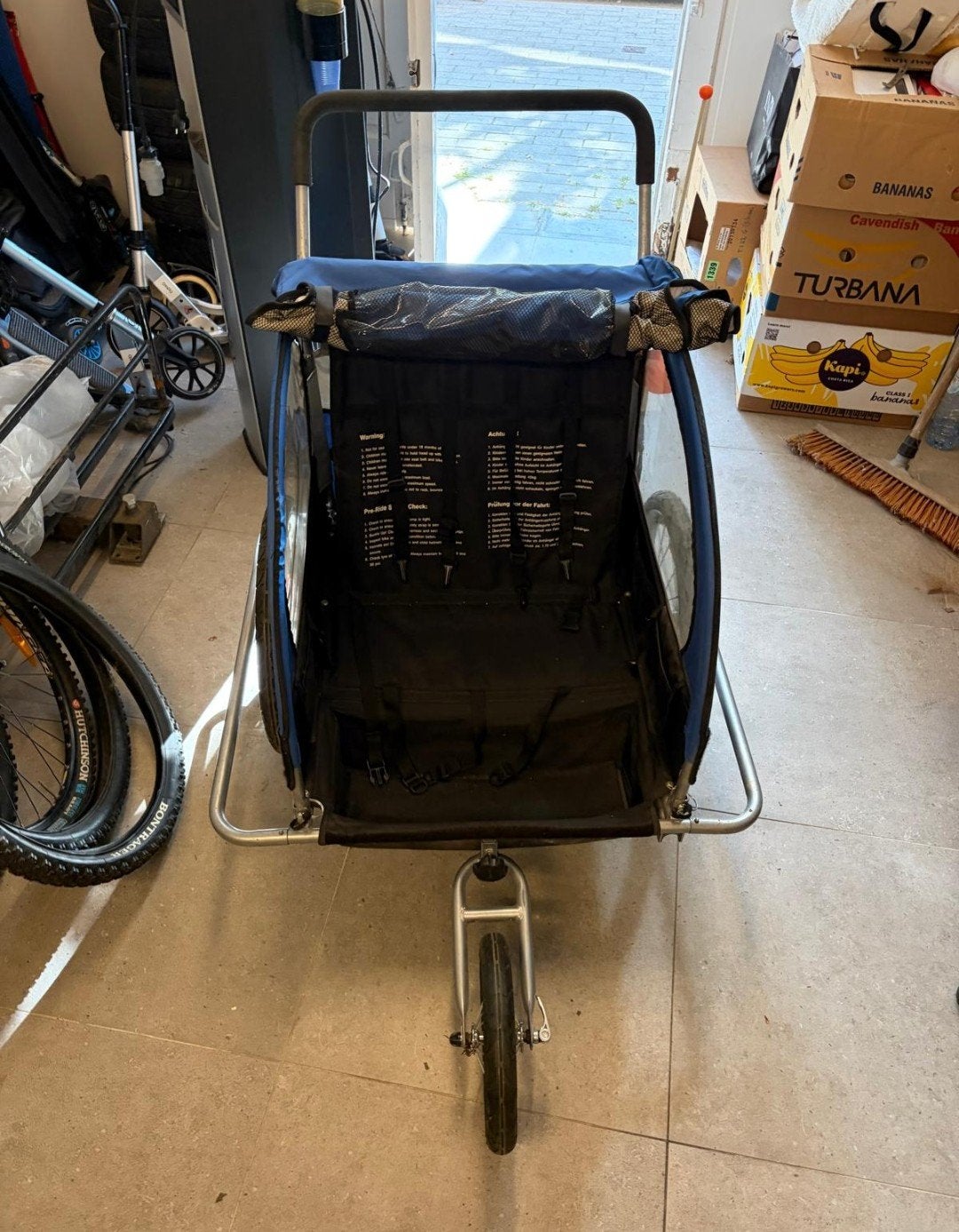 remorque vélo avec adaptateur bébé, Vélos & Vélomoteurs, Accessoires vélo | Remorques, Enlèvement