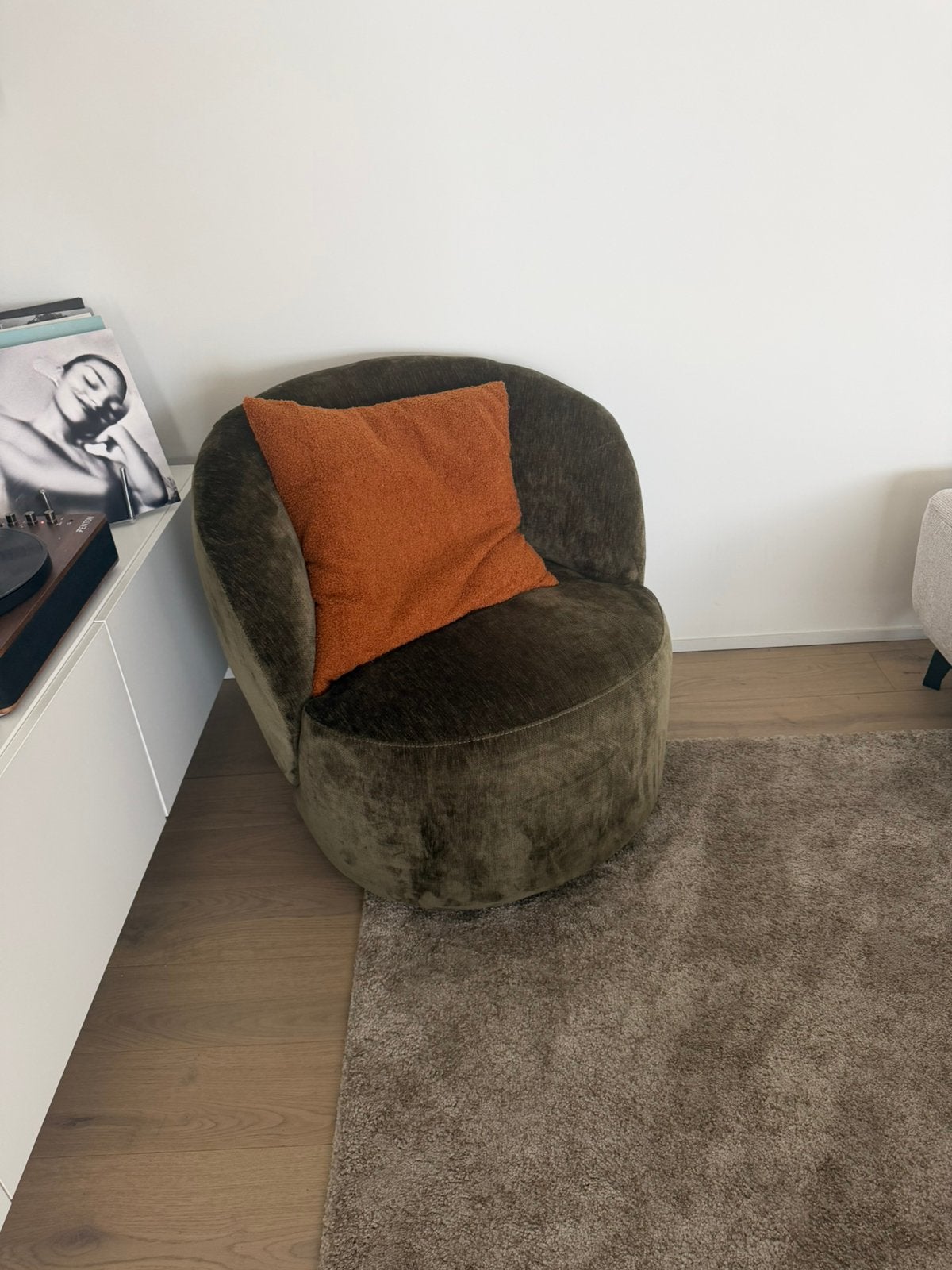 Groene fauteuil, Huis en Inrichting, Ophalen, Nieuw