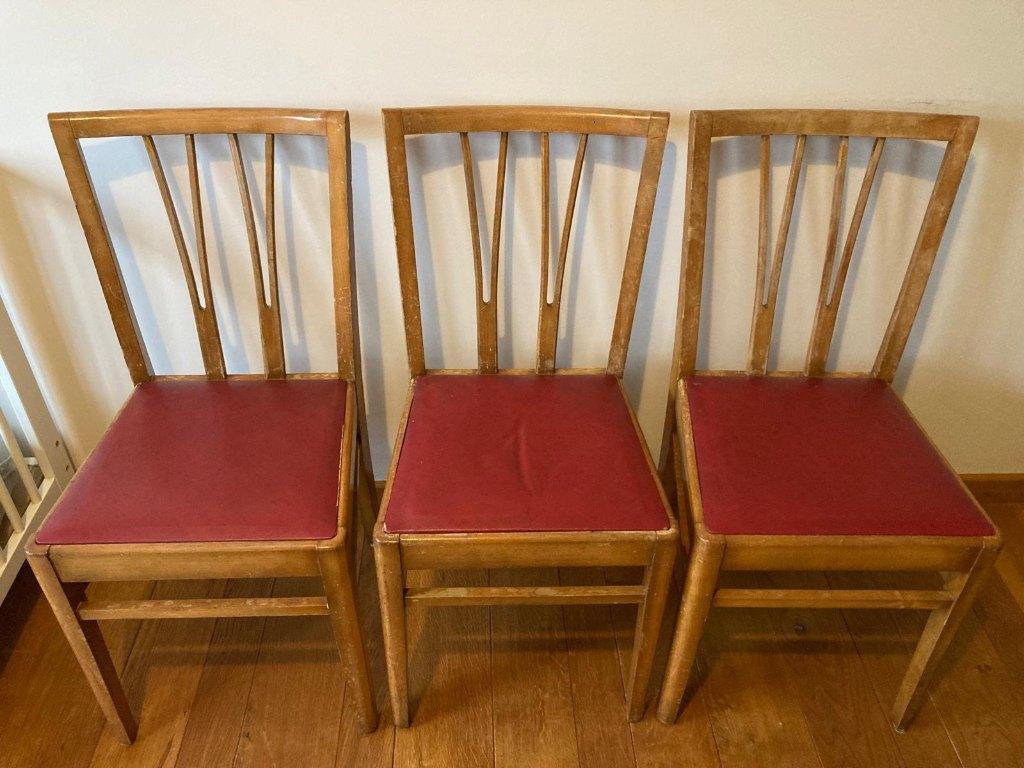 6 vinage houten stoelen, Huis en Inrichting, Stoelen, Ophalen, Gebruikt, Bruin, Vijf, Zes of meer stoelen