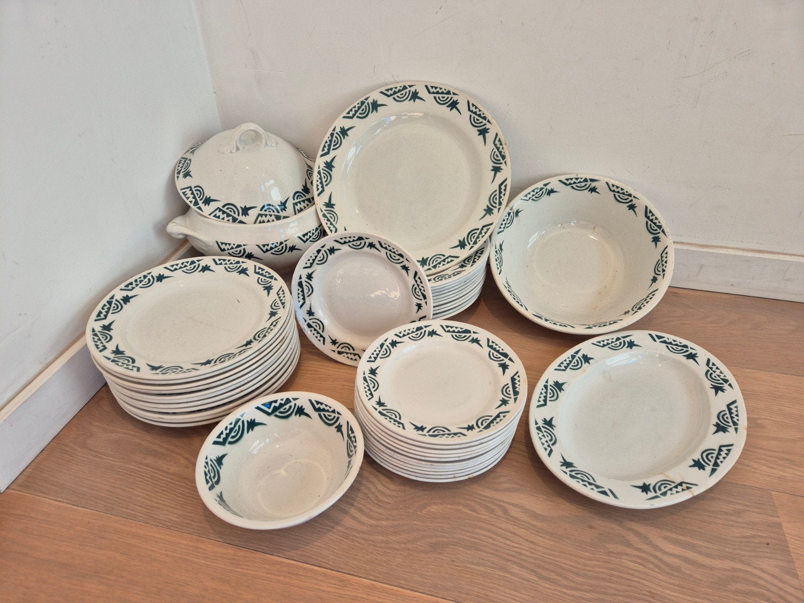 Groot retro servies, heel veel stuks, Ophalen