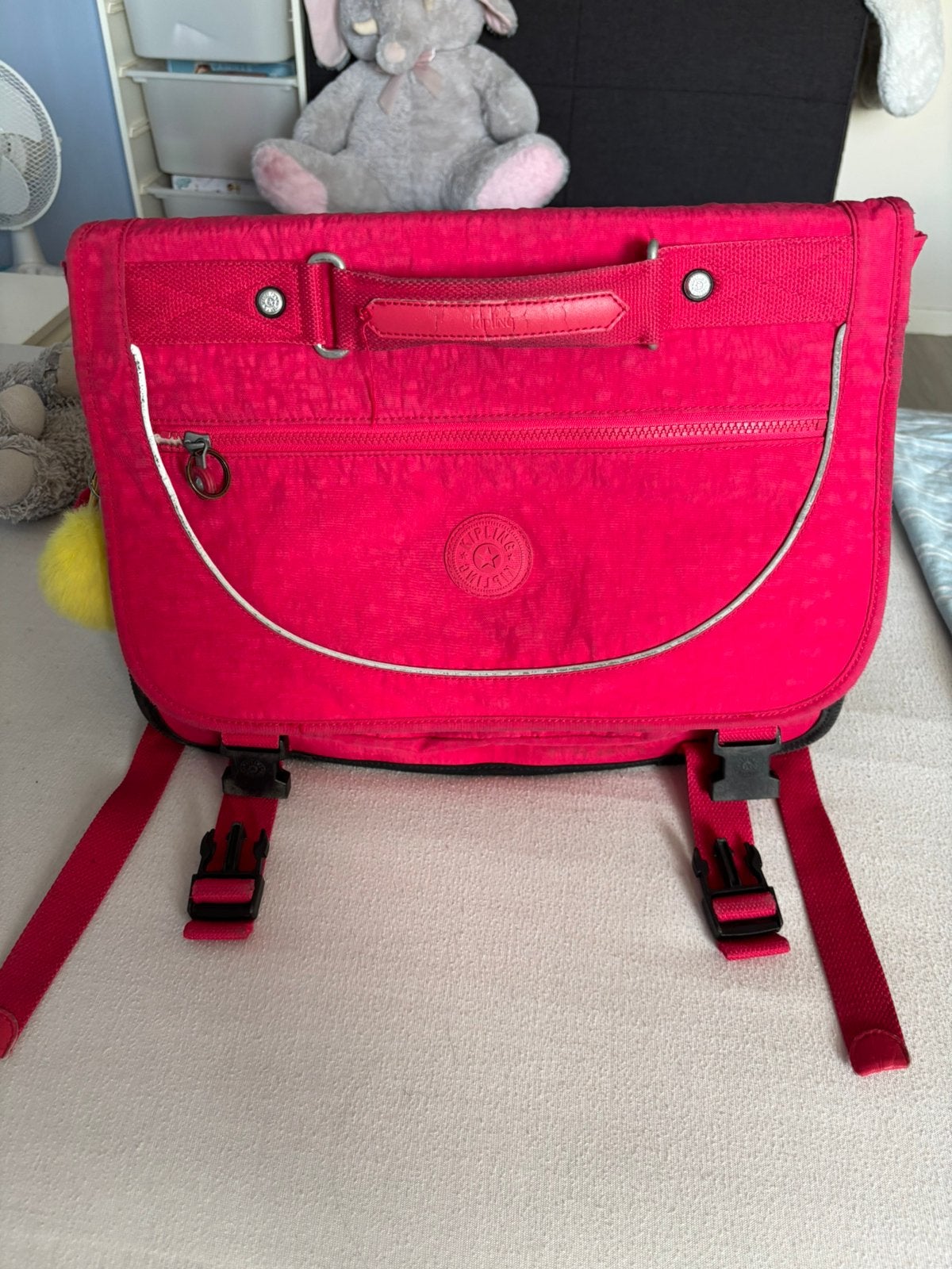 Kipling preppy roze, Handtassen en Accessoires, Tassen | Schooltassen, Ophalen, Aktetas of Boekentas, 40 tot 50 cm, Zo goed als nieuw
