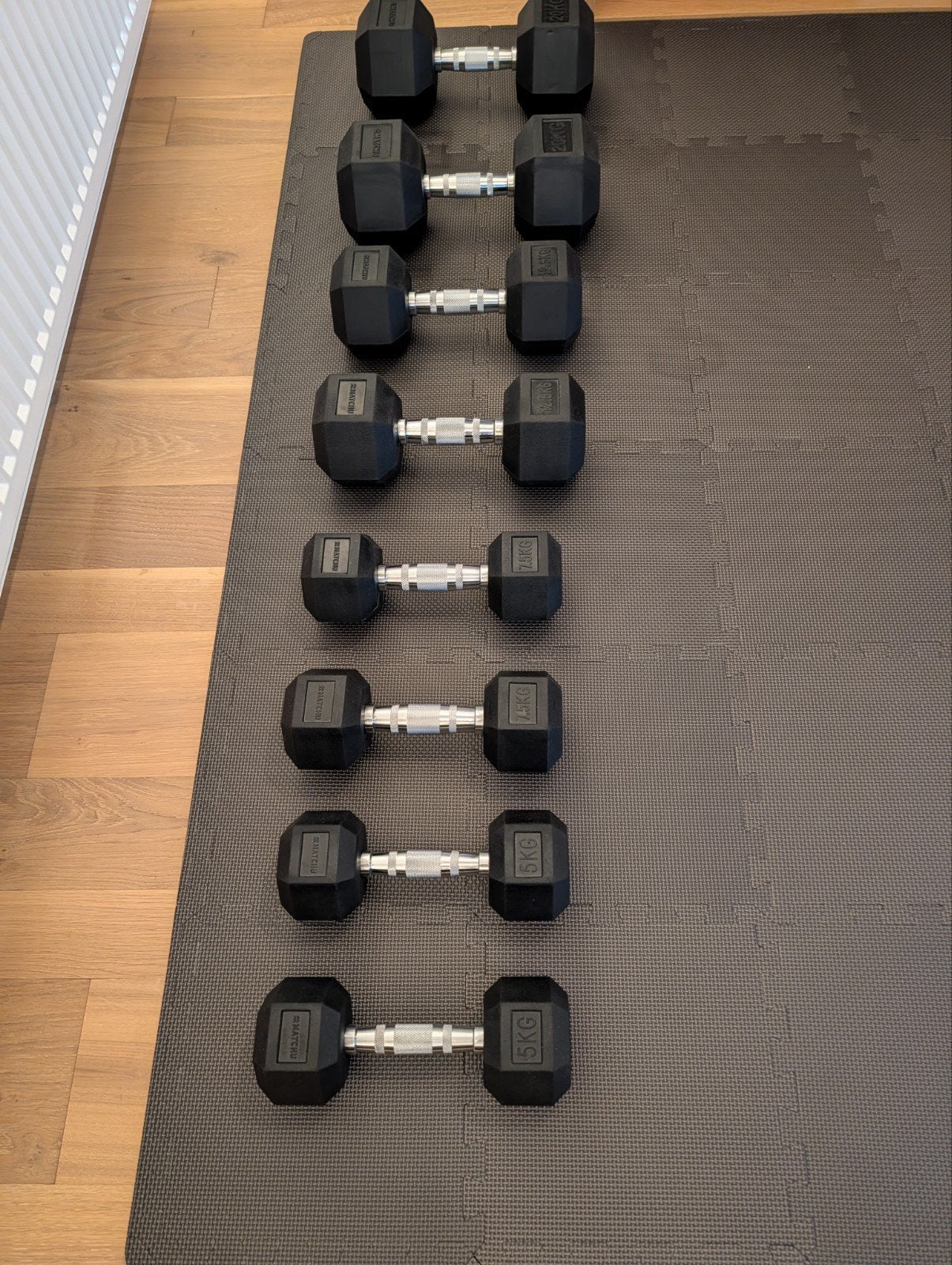 4x Dumbells + Trainingsbank, Ophalen, Nieuw, Dumbbell