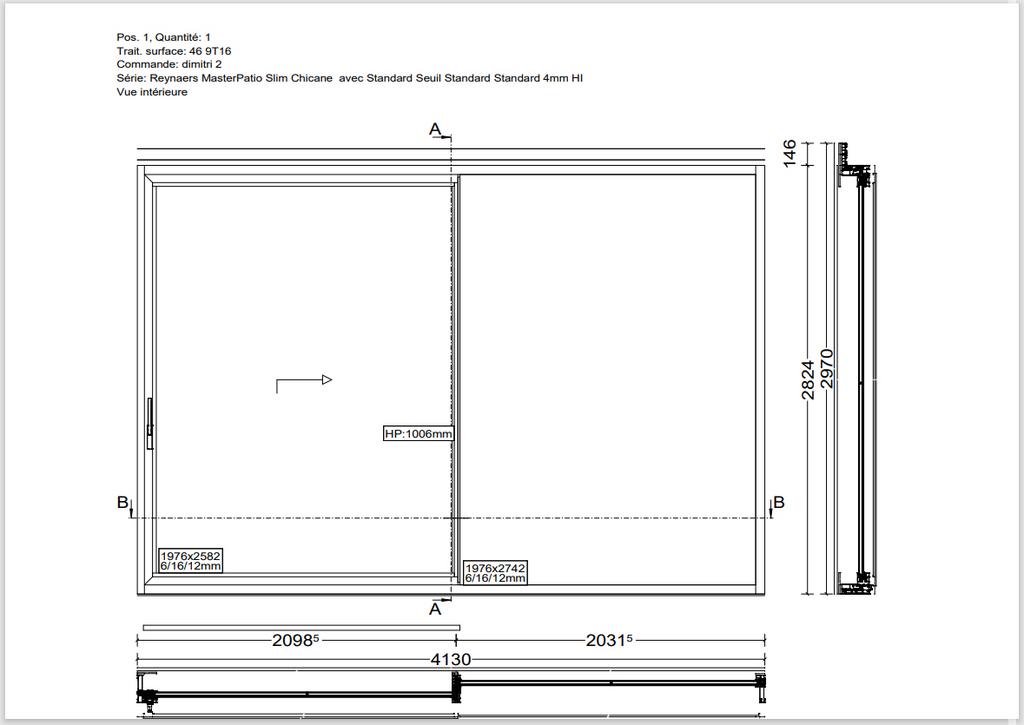 Reynaers schuifraam NIEUW Masterpatio, Doe-het-zelf en Bouw, Ophalen, 225 cm of meer, Inclusief glas, Nieuw