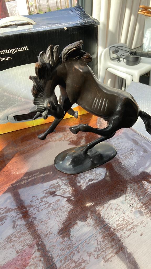 Bronzen paard, Ophalen